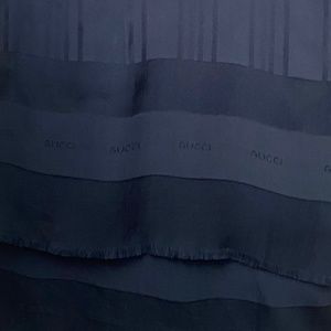 Authentic Black Gucci silk scarf